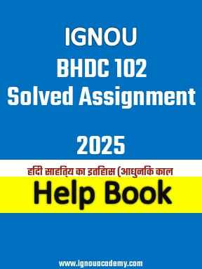 IGNOU BHDC 102 Solved Assignment 2025
